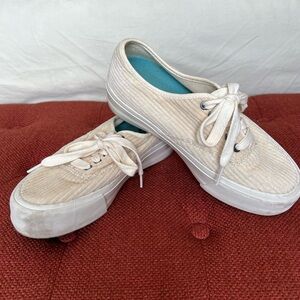 SeaVees Cream Legend Corduroy Platform Sneaker